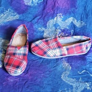 Toms Madras Espadrille Flats sz 6
